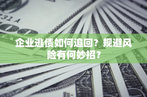 北京企业逃债如何追回？规避风险有何妙招？
